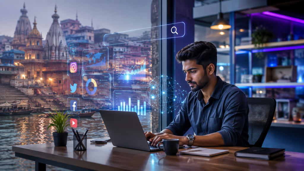 AI-powered digital marketing by a social media marketing agency in Varanasi